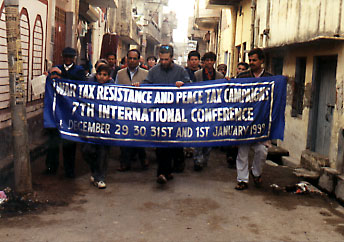 march through neighborhood